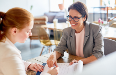 Teacher Smiling With Students